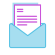 Piktogramm, Modern Work E-Mail Messaging, Umschlag mit E-mail