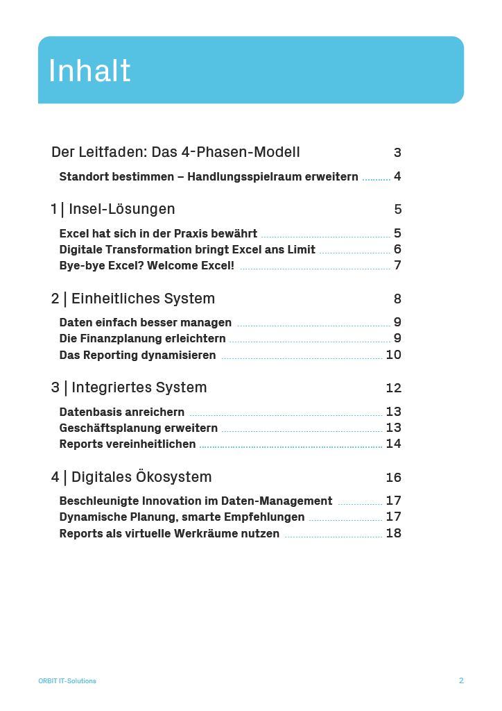 E-Book BI-Beratung: Das Controlling als Treiber der Digitalen Transformation | Inhaltsverzeichnis