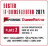 Logo Computerwoche /ChannelPartner: ORBIT IT-Solutions Bester IT-Dienstleister 2024