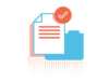 Illustration: CRM-Beratung und -Lösungen | Projektphase 2: Planung | Blatt mit Check